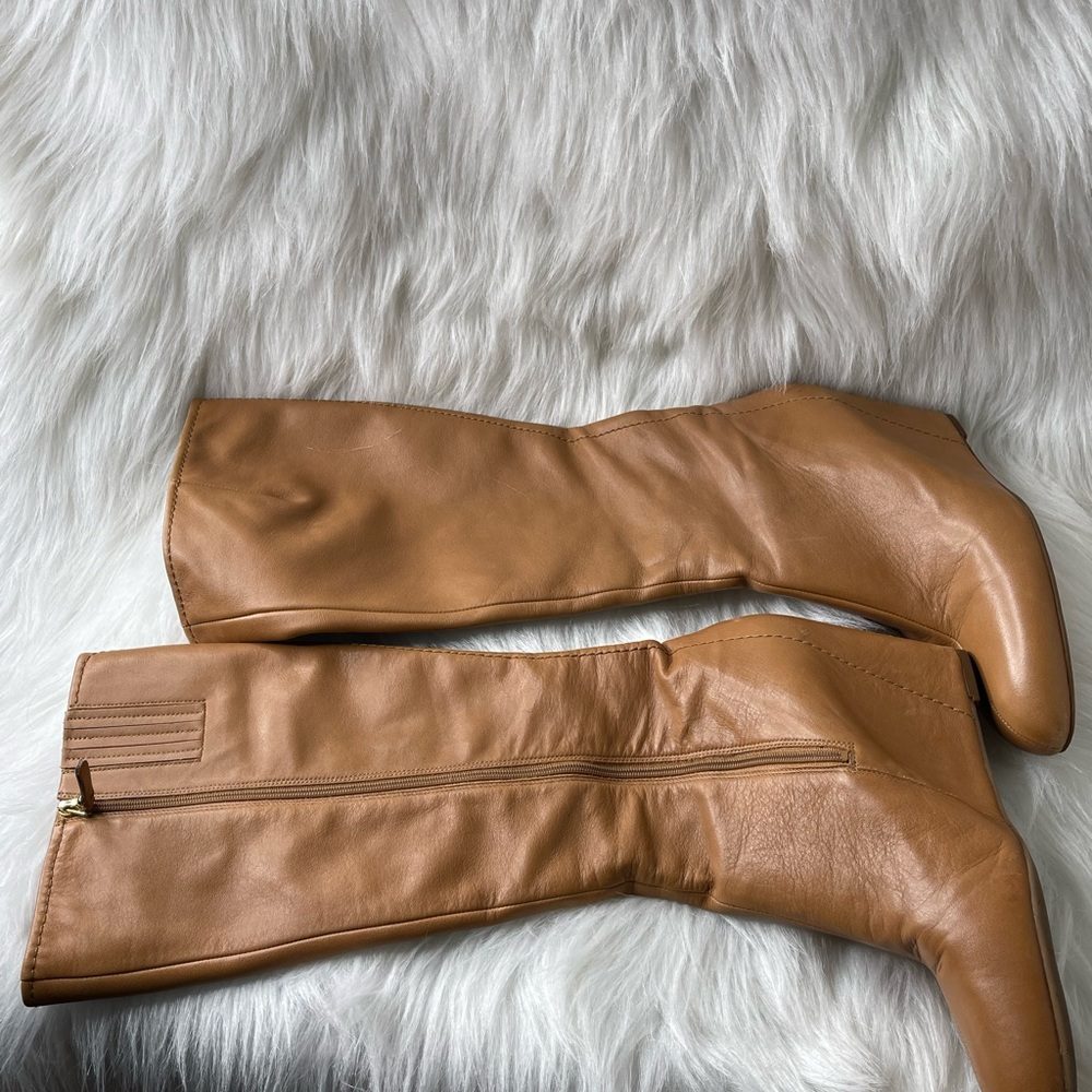 Via Spiga Leather Boots Knee High 9.5 Gently worn Italian leather tan boot